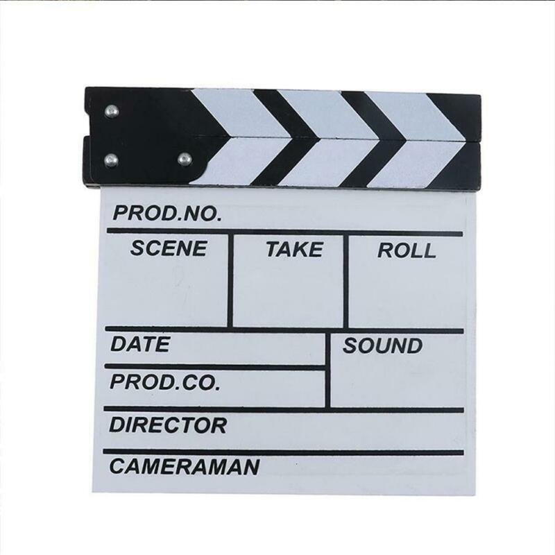 Movie Film TV Slate Clapper Board Dry Clapboard Erase Action Decor Cut New Scene C8M0