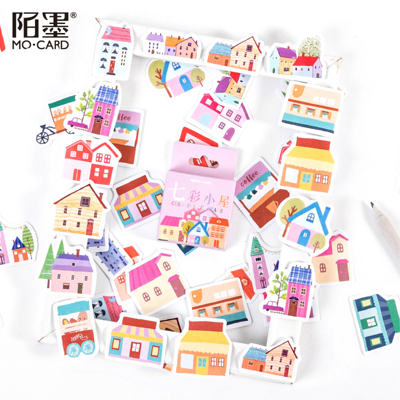 Hộp 46 Miếng Dán Trang Trí Nhiều Màu Sắc