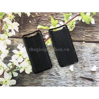 Ốp lưng silicon vân da auto focus cho samsung galaxy a80/a90
