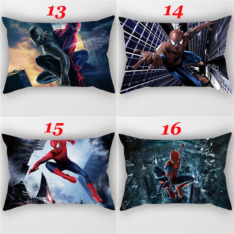 Vỏ gối đơn polyester in hình siêu anh hùng Người Nhện trang trí nhà cửa/xe hơi