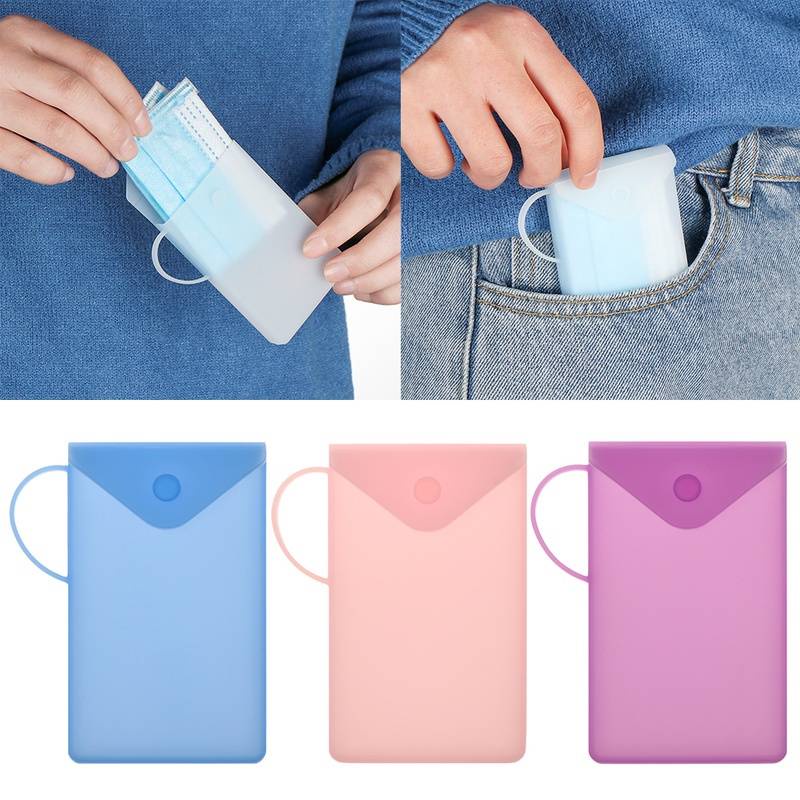 Hộp Đựng Khẩu Trang Bằng Silicon Chống Bụi Có Thể Tái Sử Dụng Ốp