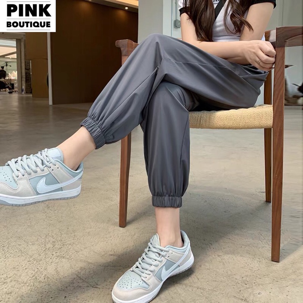 Set Bộ Nữ Áo Thun Form Rộng Cá Tính Đi Chơi Quần Jogger Thiết Kế PINKBOUTIQUE