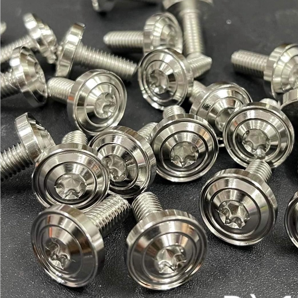 Ốc salaya TBT 6x15 đầu dù chất liệu inox 304 gắn dàn áo ốp pô và nhiều vị trí trên xe