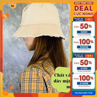 Mũ bucket trơn, nón tai bèo vành xơ rách phong cách Basic Hot hè 2022 Carrot.Fashion