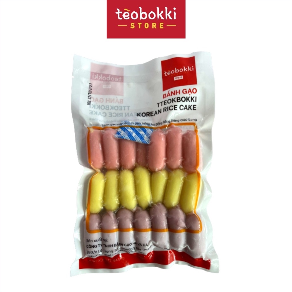 Bánh gạo nhân phô mai đậu đỏ khoai môn Tèobokki 300g