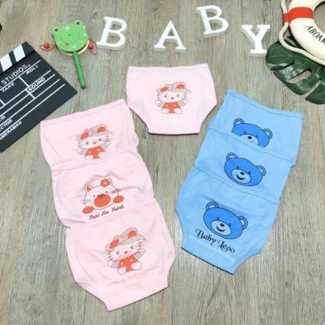 Quần dán bỉm BabyLeo in họa tiết cho bé sơ sinh