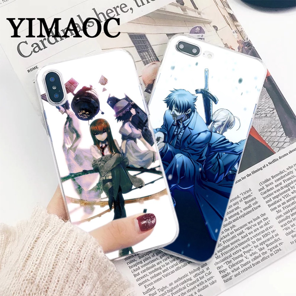 Ốp Điện Thoại Tpu Mềm Trong Suốt Hình Anime Steins Gate Cho Iphone Xs Max Xr X 11 Pro 7 8 6 6s Plus 284c