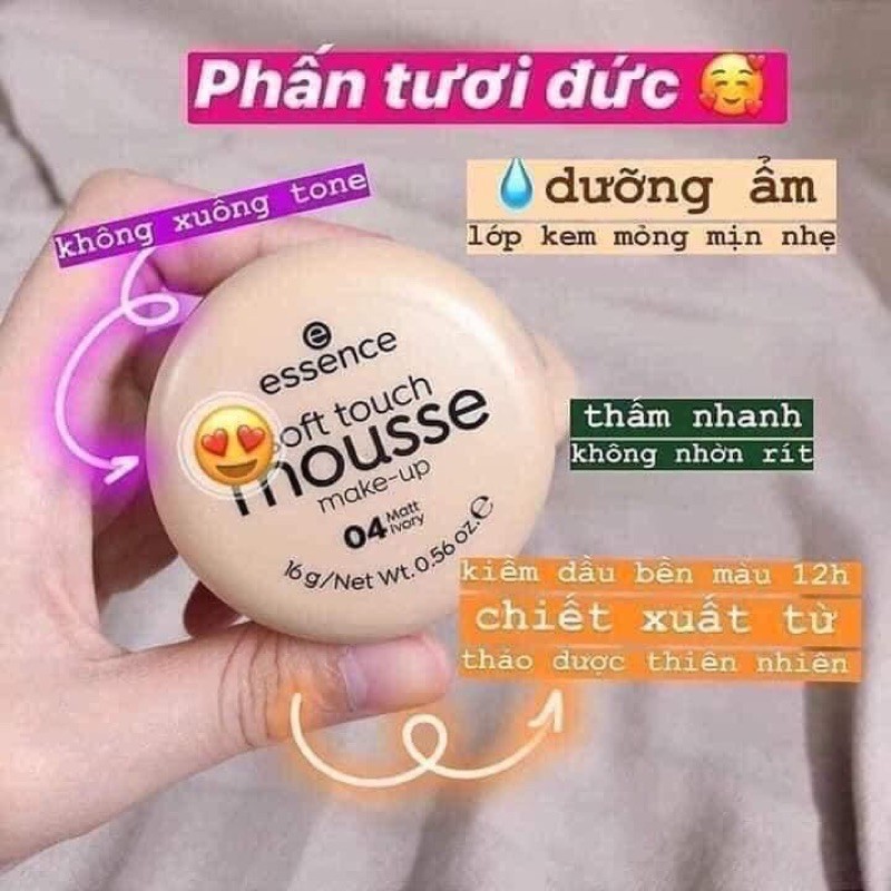 Phấn Tươi Đức Essence Soft Touch Mousse Tông Màu 04