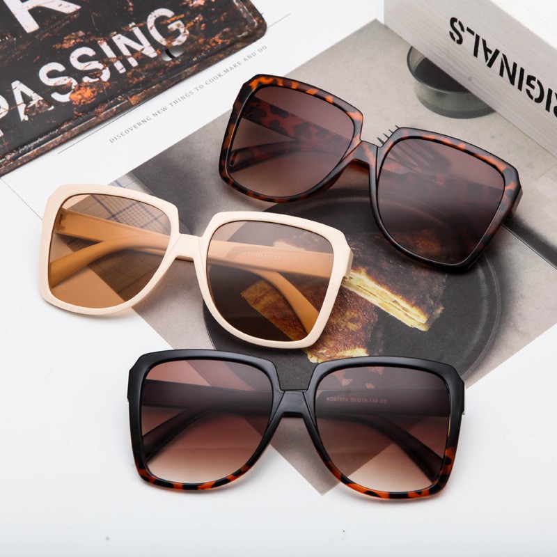 Kính mát chống tia UV400 gọng vuông phong cách Vintage cho nữ