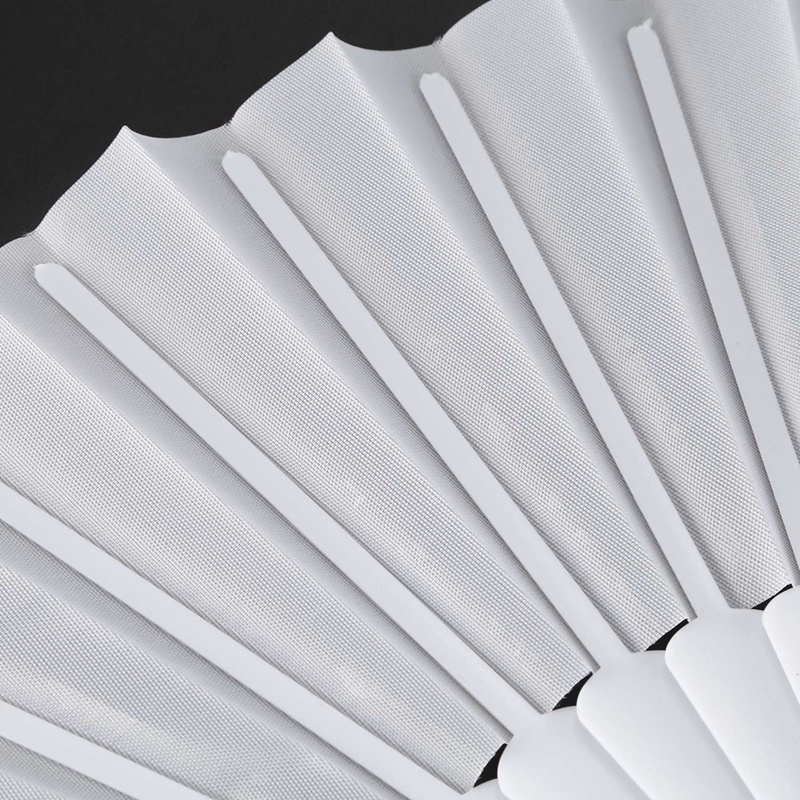 Quạt Xếp Cầm Tay Bằng Nhựa Màu Trắng Cho Nam Và Nữ