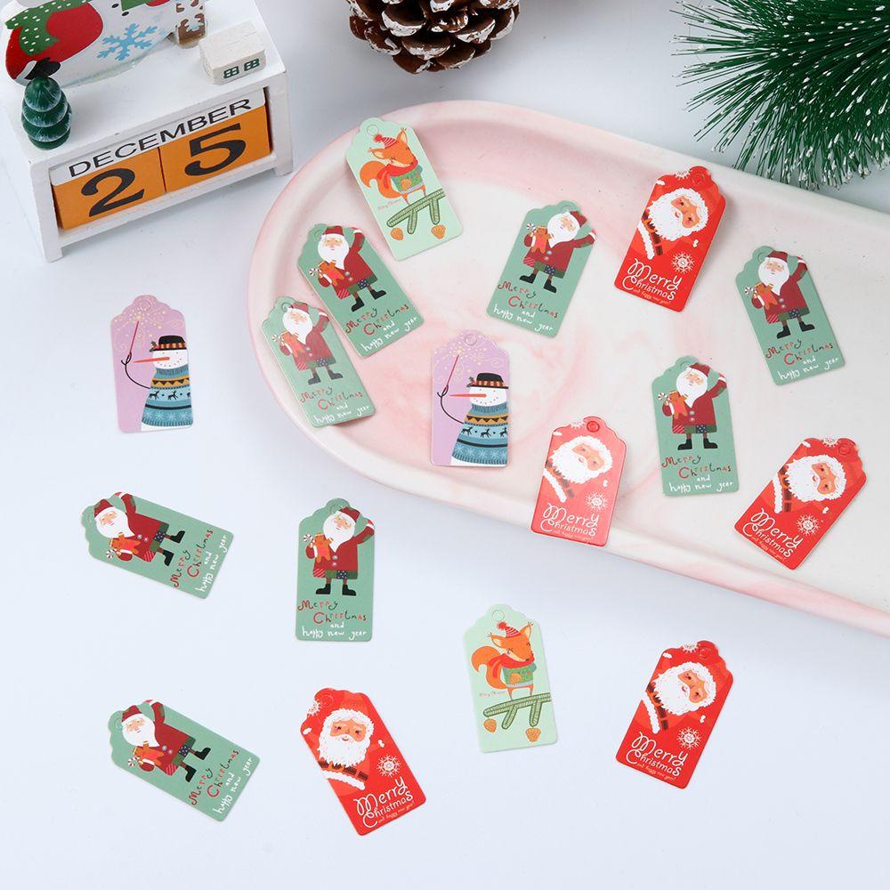 Set 100 Thẻ Giấy Kraft Trang Trí Giáng Sinh