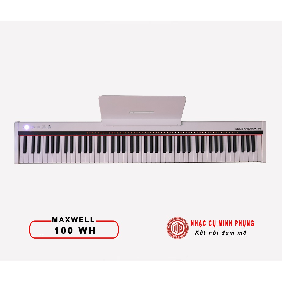 Đàn Piano Điện Maxwell 100 88 phím - Phím nặng - Kết nối Bluetooth - Dễ mang đi