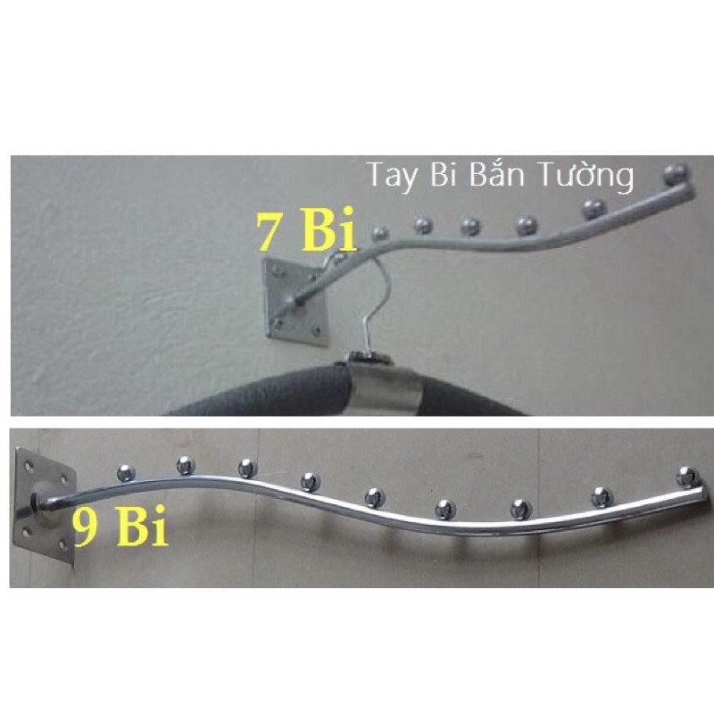 tay bi gắn tường 7 bi -tay bi treo quần áo