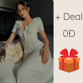 Đầm vải nổi đơn giản siêu xinh - 𝐌𝐈𝐃𝐈 𝐃𝐑𝐄𝐒𝐒 -
