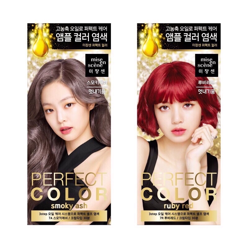 Thuốc nhuộm tóc Black Pink Perfect Color Hair Dye Mise En Scene