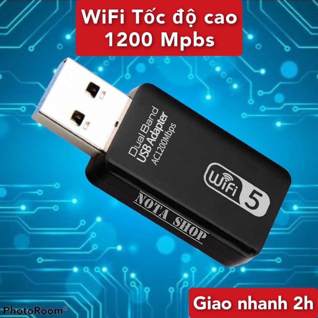 [Hỏa Tốc - BH 6 THÁNG] Nâng cấp WiFi 5G dễ dàng với USB WIFI 3.0 siêu tốc 1900Mbps bắt 5GHz cho máy bàn PC laptop