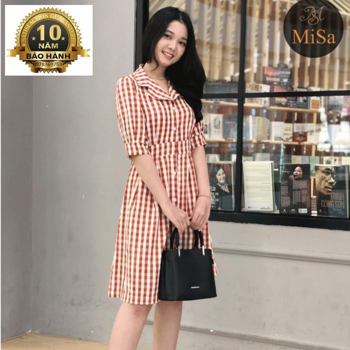 SALE - ĐẦM XÒE CARO CỔ VEST MISA FASHION MS328 DỰ TIỆC, DẠO PHỐ / CÓ 3 MÀU (CÓ SIZE LỚN)