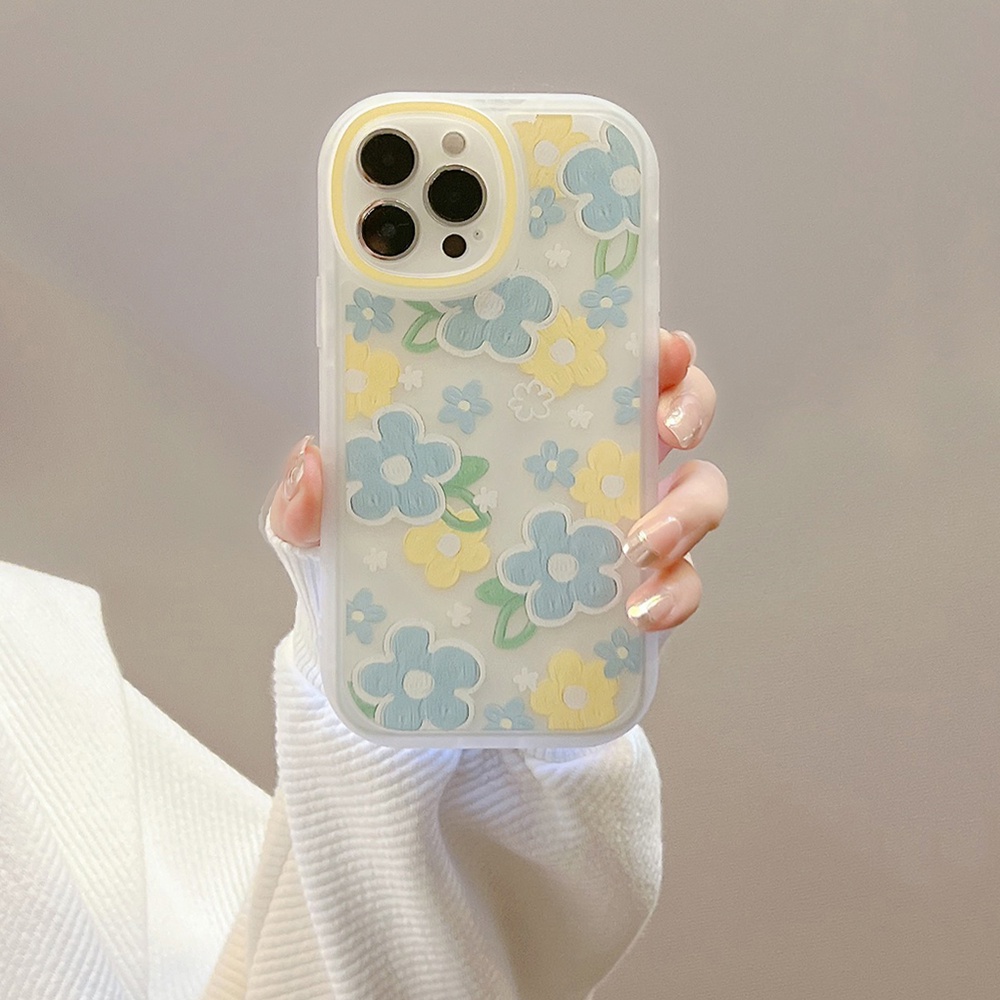 Ốp Điện Thoại TPU Mềm Chống Sốc In Hình Tranh Sơn Dầu Hoa Cho iPhone 11 12 13 Pro max mini XS max xr 7 8 se2020 plus