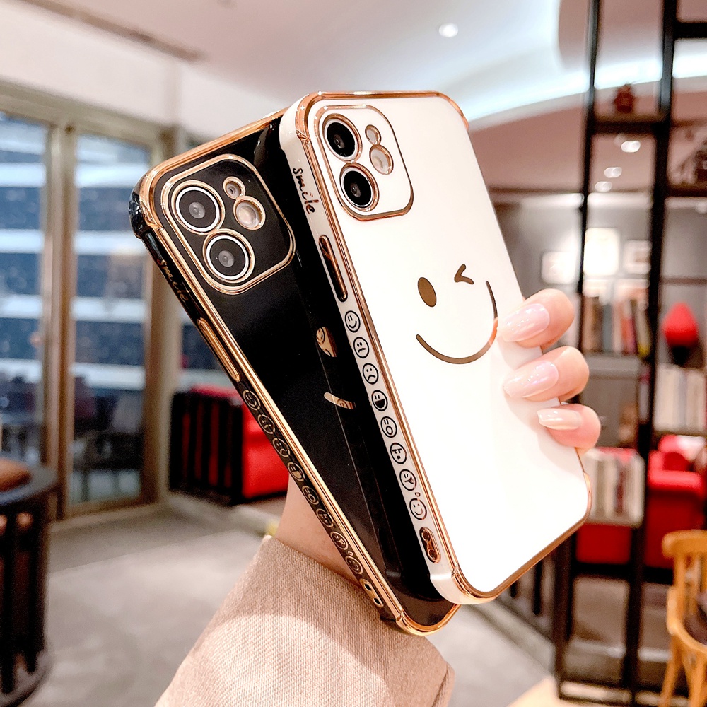 Ốp Điện Thoại Silicon In Hình Mặt Cười Sang Trọng Cho iPhone 11 Pro MAX XS XR XS MAX 7 8 Plus