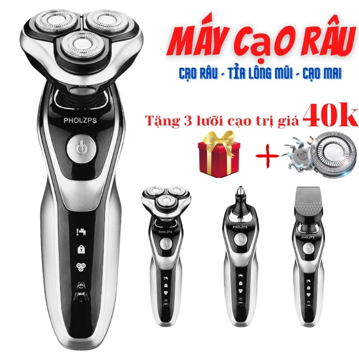 Máy cạo râu đa năng - máy cạo râu thông minh 3 trong 1 chống nước cao cấp