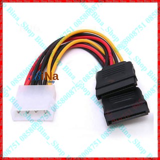 Cáp chia nguồn Molex IDE 4 pin ra 2 SATA 20cm