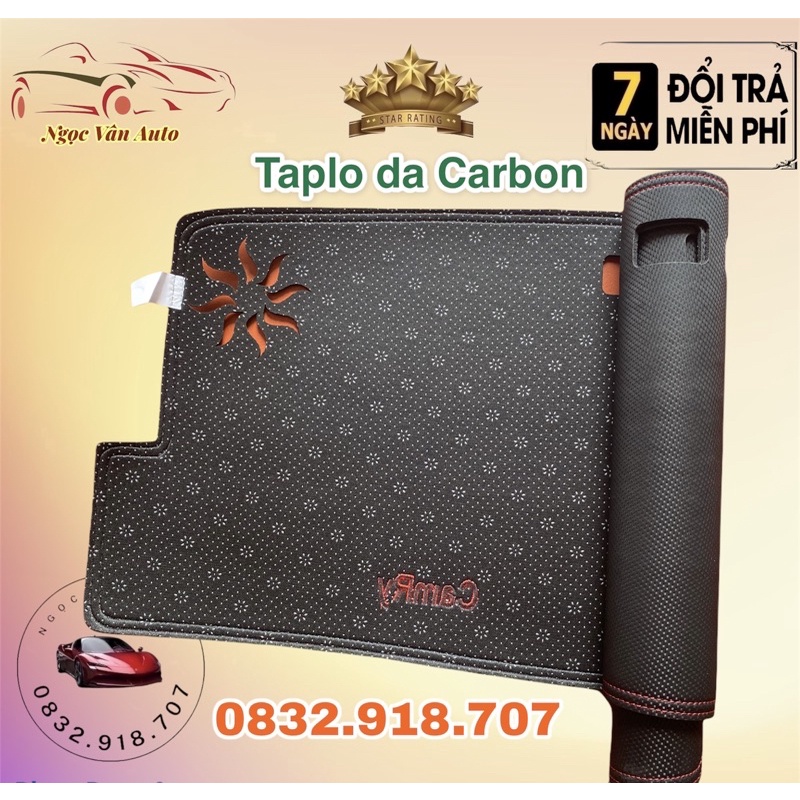Thảm Taplo Da Camry 2018 - 2021 Da Carbon cao cấp