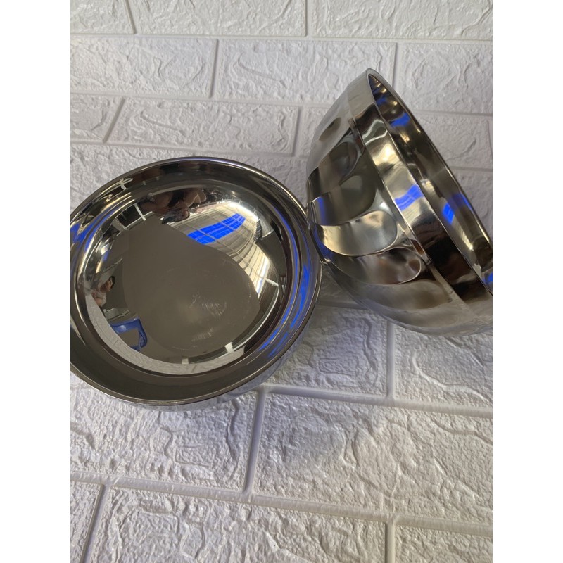 Tô inox 304 size 20cm 2 lớp chống nóng