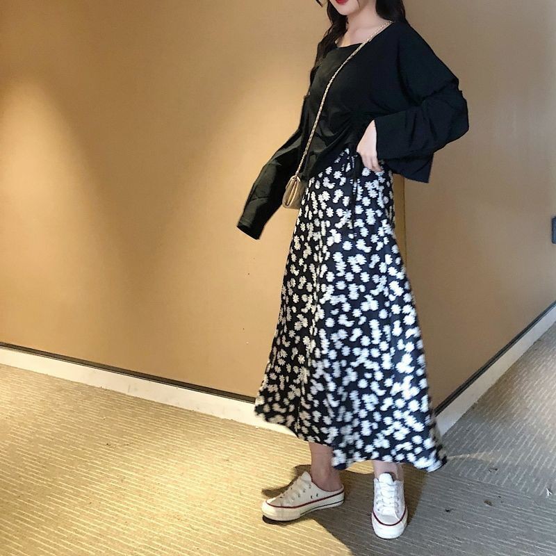 Chân Chân Váy Chữ A Lưng Cao Họa Tiết Hoa Cúc Nhỏ Thời Trang Hàn Quốc 2020 Cho Nữ | BigBuy360 - bigbuy360.vn