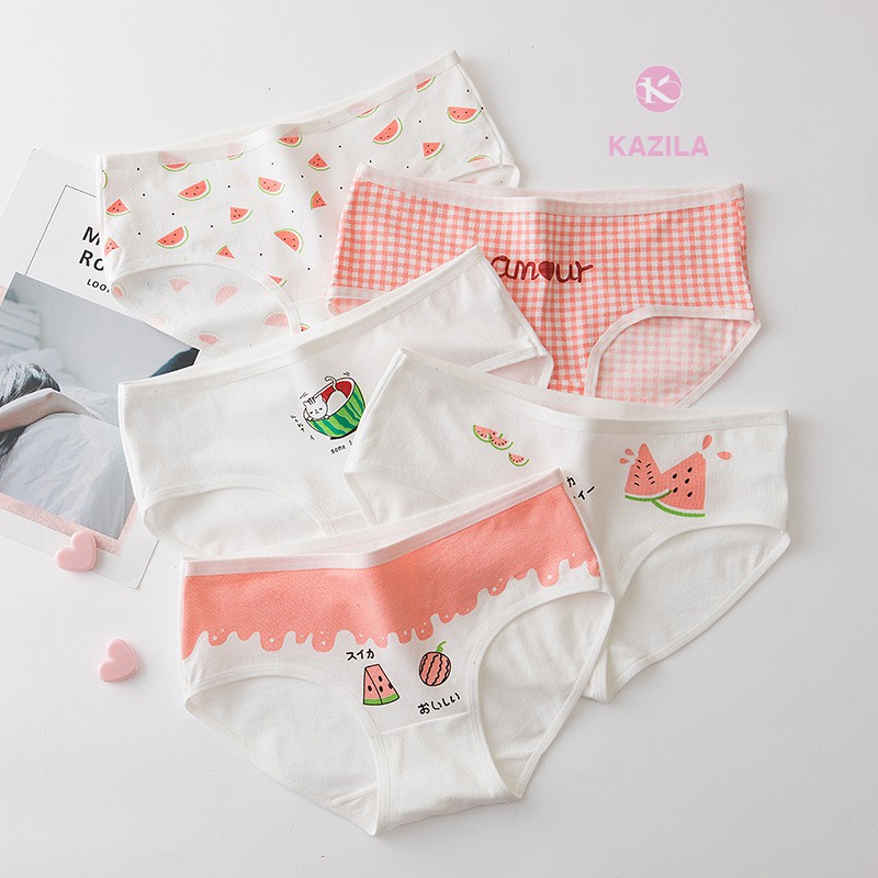 [Mã 12FASHIONSALE1 giảm 10K đơn 50K] Quần lót Teen nữ dễ thương hình Dưa Hấu, Quần lót nữ cotton kháng khuẩn Kazila QLT6 | BigBuy360 - bigbuy360.vn