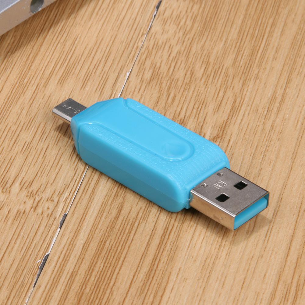 Mini TF/SD Card Reader with USB/Micro USB Port OTG Function for Smart Phone