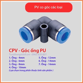 Co, góc nối nhanh ống pu 6,8,10,12mm