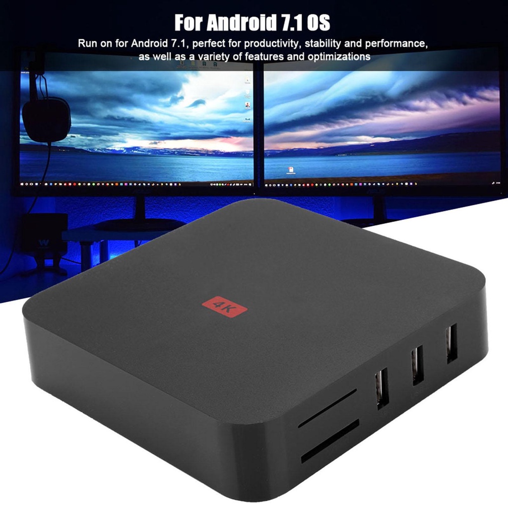 Đối với MXQ PRO 4K RK3229 1 + 8G WiFi BT STB Smart TV Box HD Smart Media cho Android 7.1 (EU Plug)