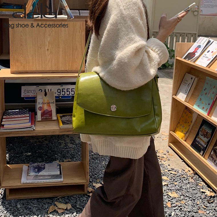 Dela Túi Đeo Chéo Cỡ Lớn Phong Cách Hàn Quốc Mới