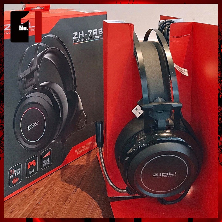 Tai Nghe Chụp Tai Máy Tính Có Mic ZIDLI ZH7-RB Led Rgb Tai Nghe Headphone Gaming Vi Tính Laptop Pc Có Dây