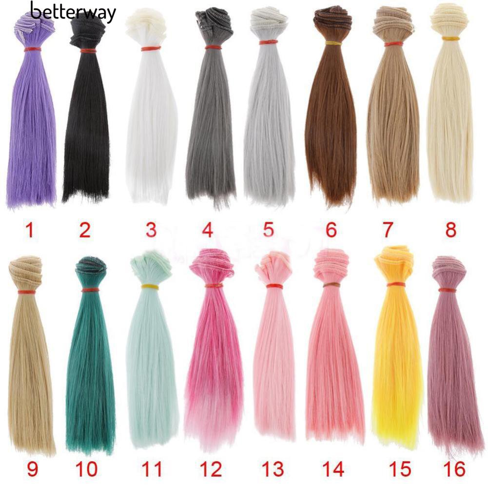 Tóc Giả Duỗi Thẳng Cho Búp Bê , Dài 15Cm