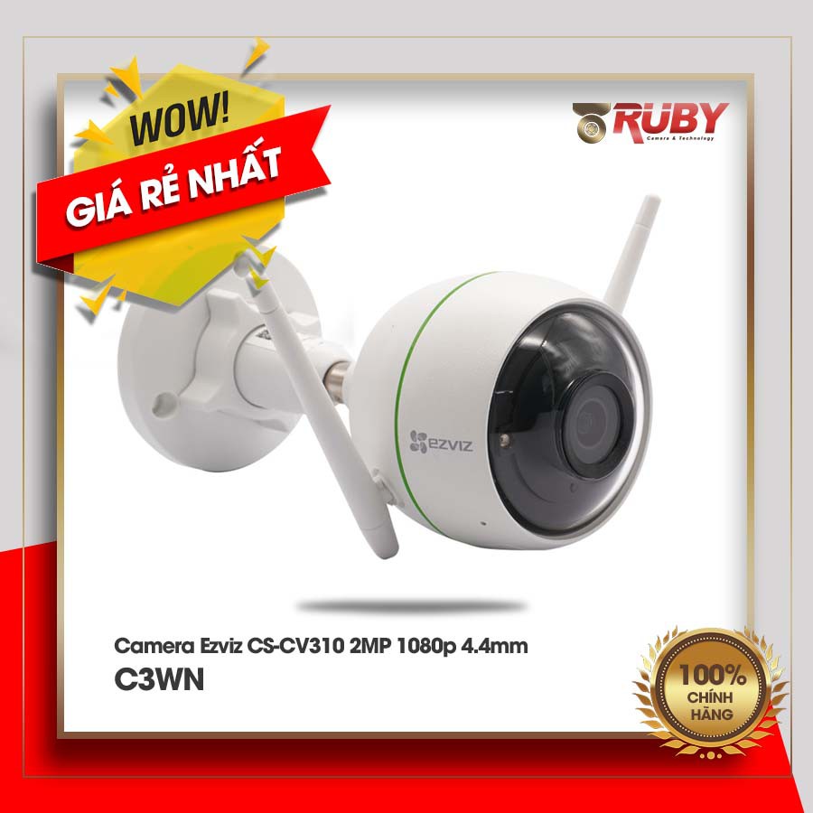 Camera IP Wifi Ngoài Trời Ezviz C3WN 2MP (CS -CV310 Full HD 1080P) - CHÍNH HÃNG - BH 24Th