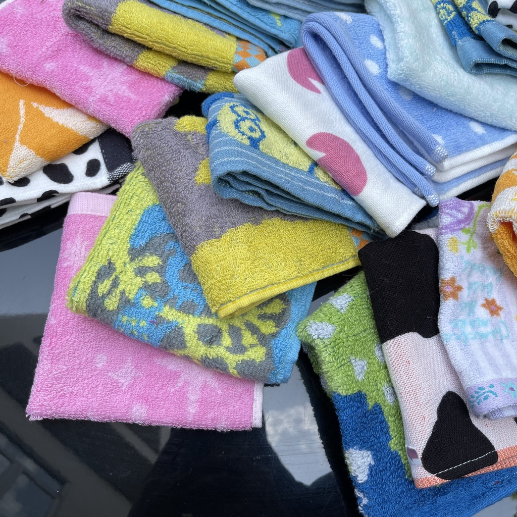 Set 5 Khăn tay cao cấp cho bé, chất cotton, mềm mịn thấm hút, đẹp, sang trọng