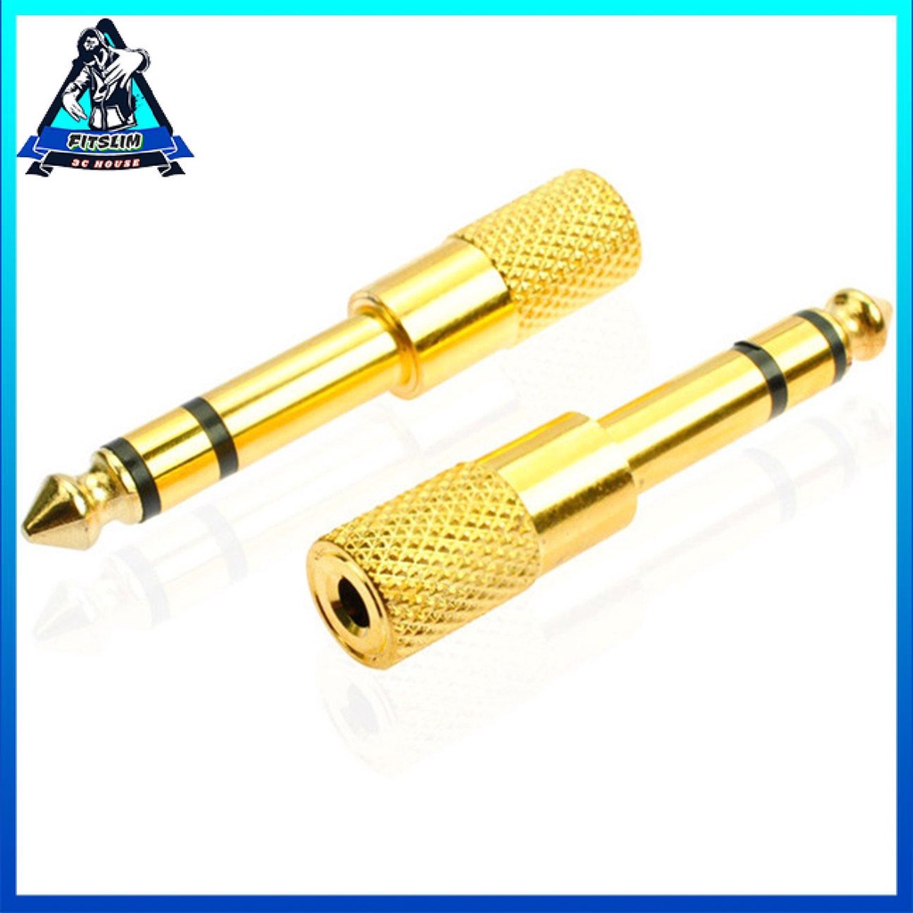 Đầu cắm giắc cắm 3,5mm đến 6,35mm Bộ chuyển đổi âm thanh Nữ sang Nam Bộ chuyển đổi tai nghe