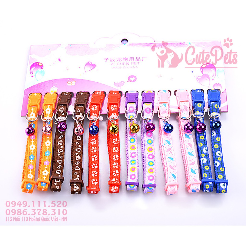 🎀 Vòng cổ chuông nhiều màu dành cho thú cưng - CutePets Phụ kiện chó mèo Pet shop Hà Nội