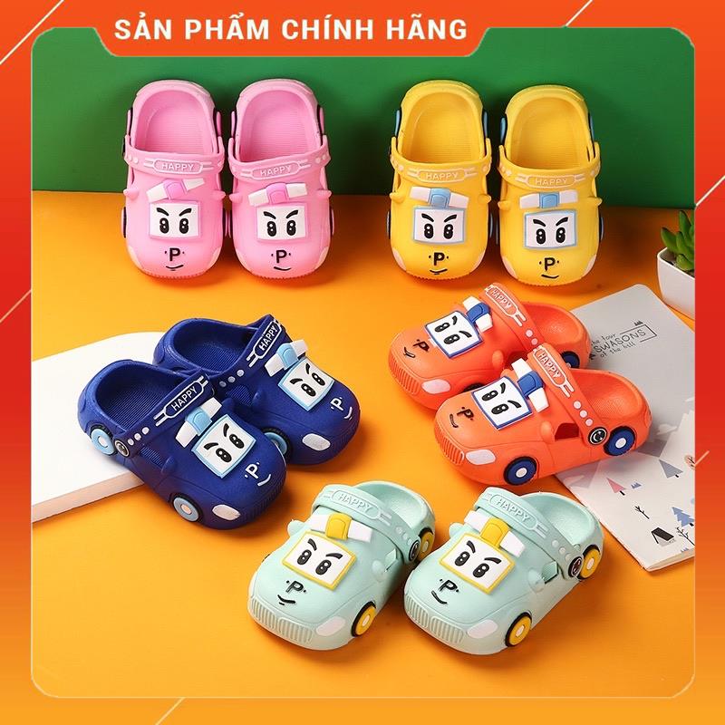 Giày sục ô tô, Dép Sục hoạ tiết ô tô cho bé trai bé gái  siêu ho, Siêu êm cho bé