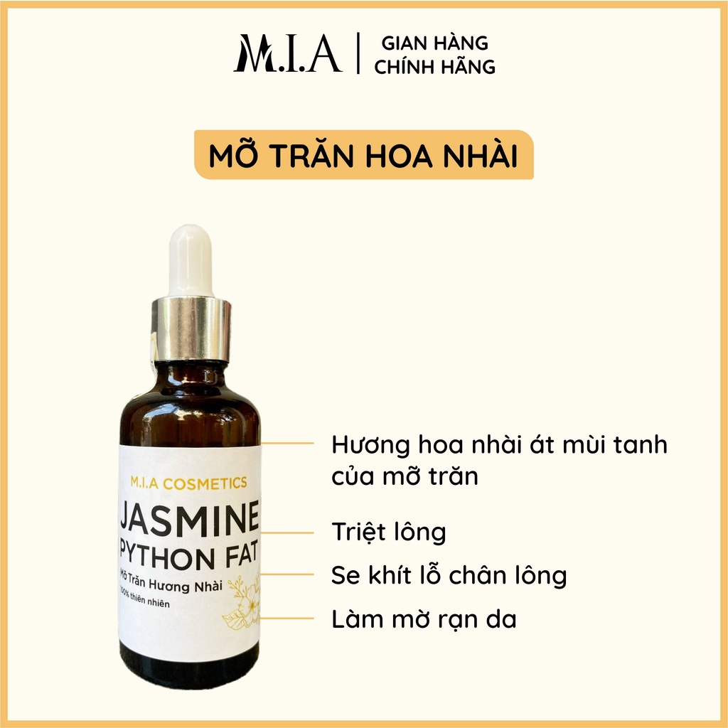 10ML Mỡ Trăn Hoa Nhài Triệt Lông, Mờ Rạn, Thơm Hương Nhài