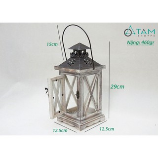 Đèn nến nhà gỗ cổ điển số 24 TAN