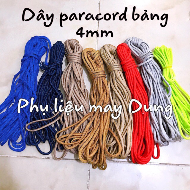 A24 Dây dù Paracord khiến cho cho vòng tay, dây bảng 4mm 8 7