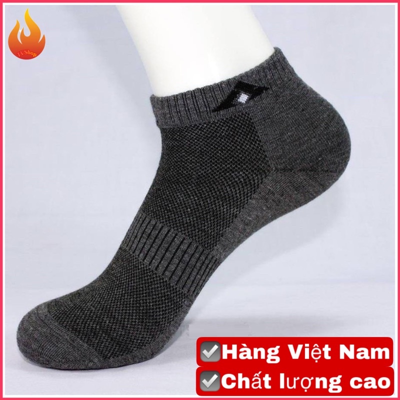 Combo 10 đôi tất  nam cổ ngắn Trịnh Trung T&T hàng Việt Nam chất đẹp, công nghệ Nano khử mùi hôi chân