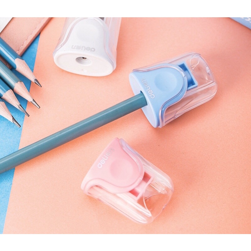 Gọt Bút Chì DELI 68653 Lưỡi Thép Không Gỉ Gọt Sắc Dụng Cụ Học Sinh Văn Phòng Phẩm