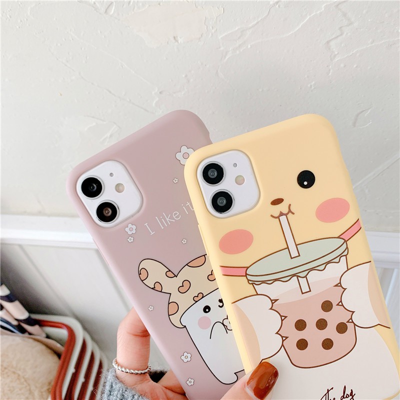 Soft shell Tpu Case Cartoon For iPhone 6 6S 7 cộng x XS XR 11 Pro 12 Mini Max Cover Casing