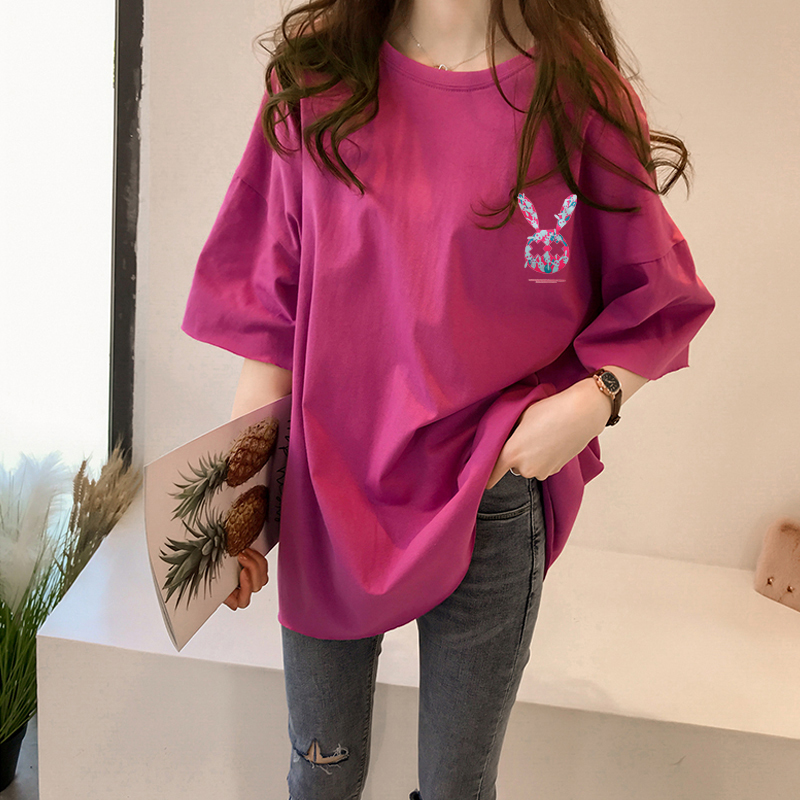 Áo Thun Tay Ngắn In Hình Hoạt Hình 2021 Size 5XL Cho Nữ