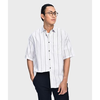 Áo sơ mi nam tay ngắn sọc 1 túi - hiện đại