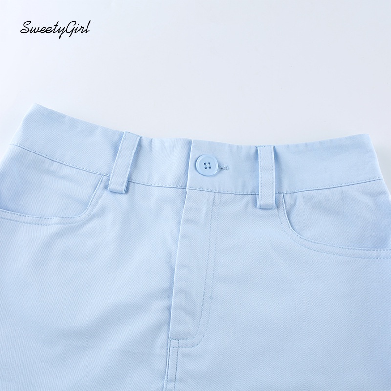 Chân Váy Ngắn Xếp Ly Cạp Cao Màu Trơn Thời Trang Phong Cách Đường Phố Cho Nữ