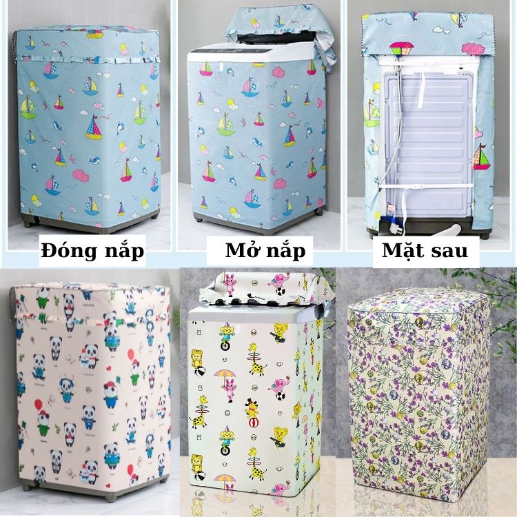 Bọc máy giặt cửa trên vải bạt cao cấp loại dày bền đẹp Dotina BT0102